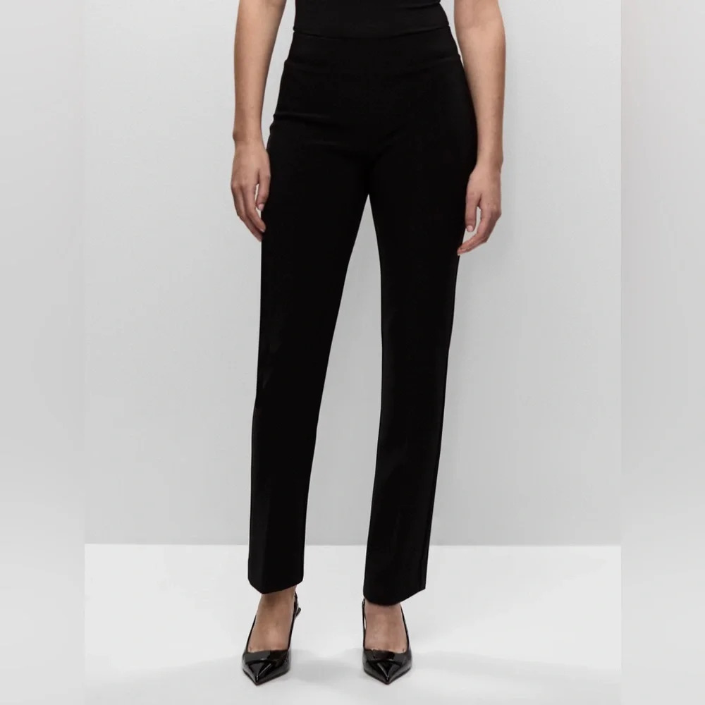 JOSEPH RIBKOFF Sz 16 Pants Pull On Jersey Knit Straight Tapered Leg  Trousers
